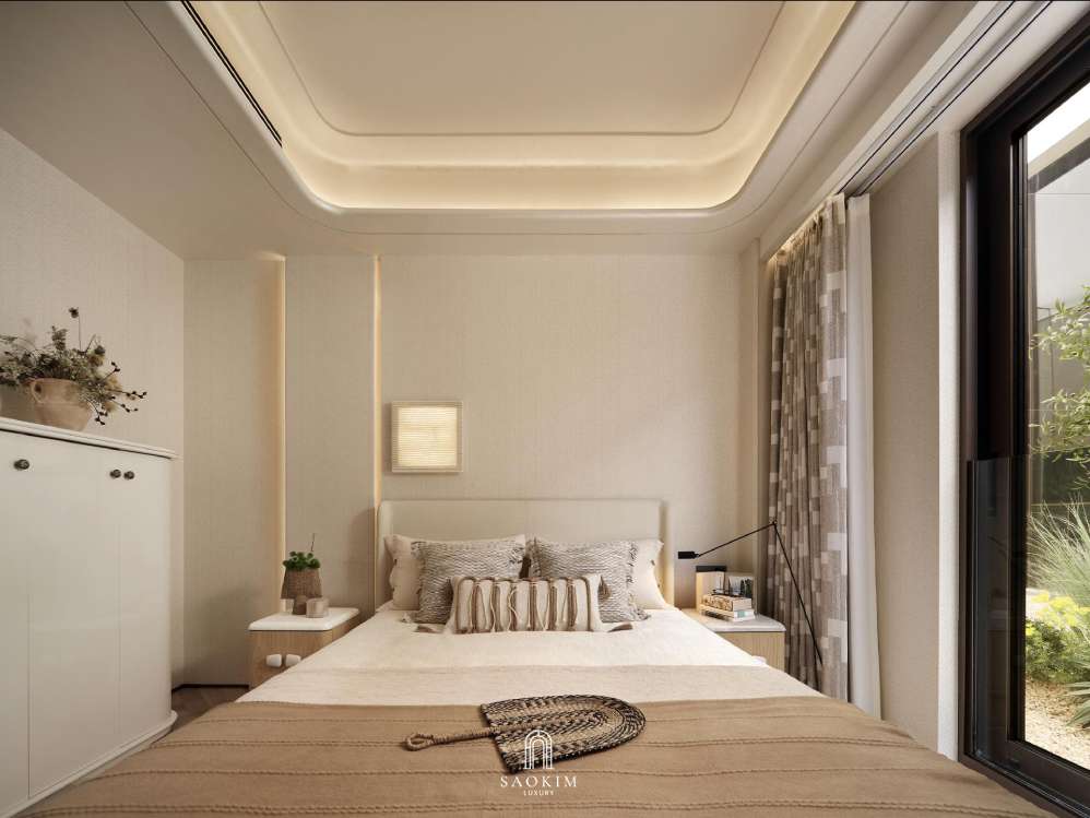 Thiết kế phòng ngủ penthouse phong cách Contemporary Organic Luxury - Sự giao thoa giữa vẻ đẹp tự nhiên, tinh thần đương đại và tinh hoa phương Đông